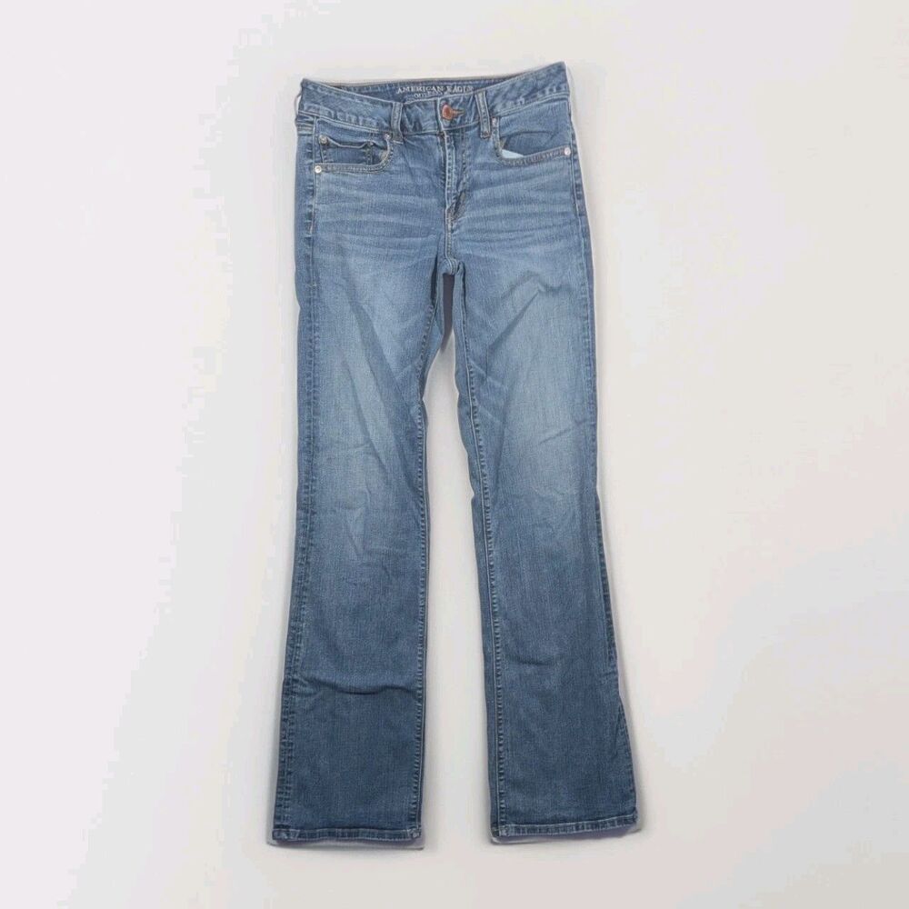 American Eagle Jeans Womens 8 Extra Long Favorite Boyfriend Low Rise Stretch